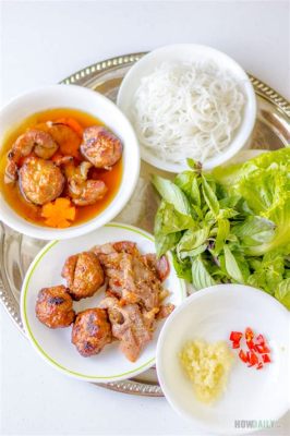   Bún Chả: Un Plat Fragrant aux Saveurs Délicates et Acidement Piquantes